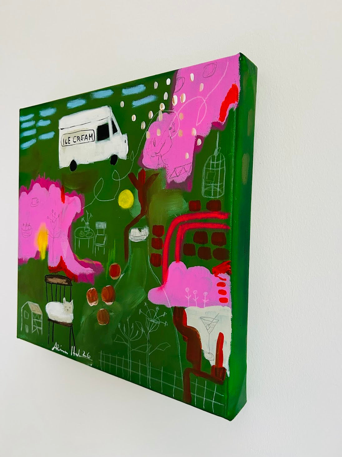 Alina Hahn - original Acrylgemälde auf Leinwand Holiday