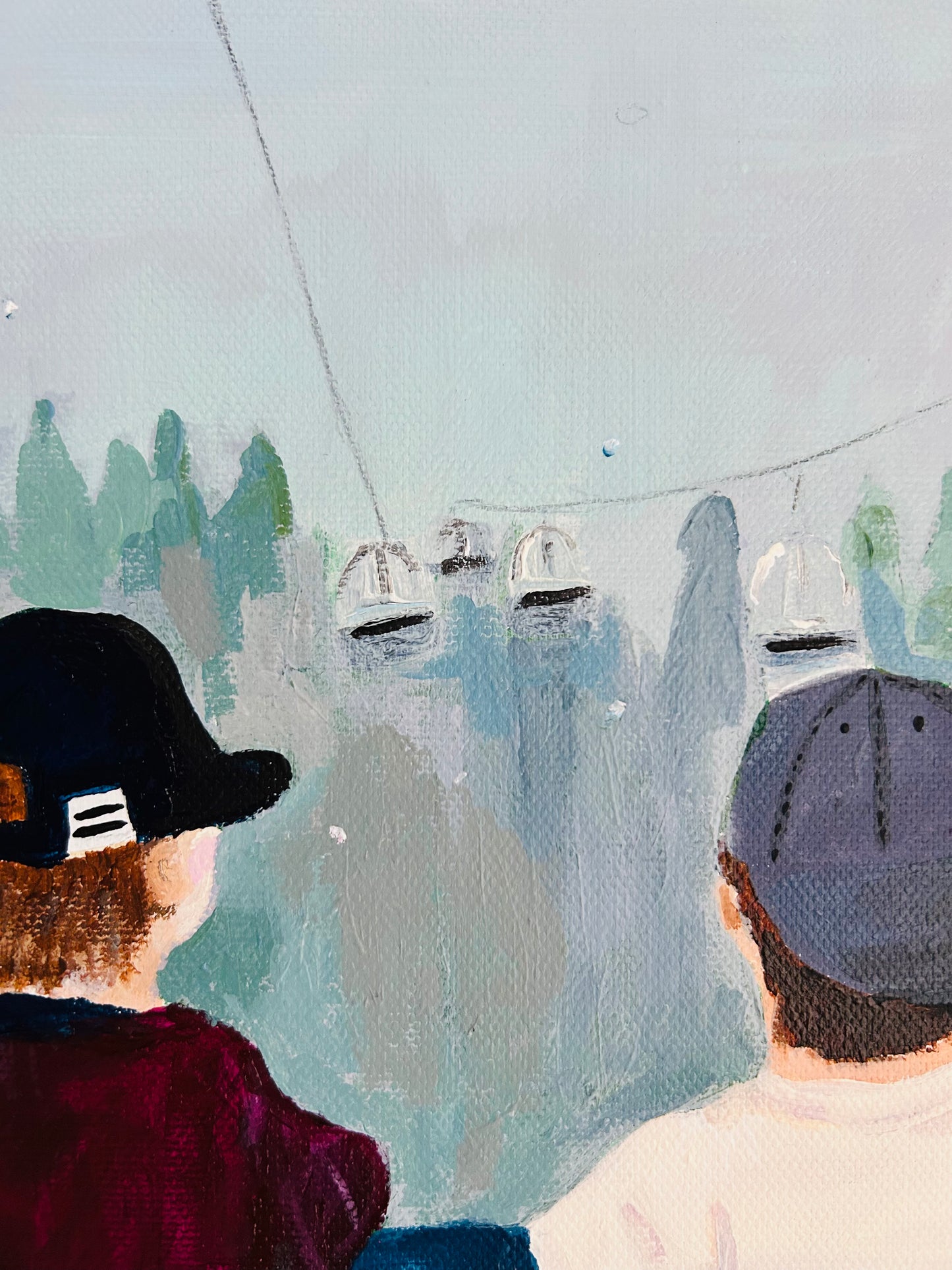 Original Acrylgemälde Adventure – Landschaft & Berge, 30x30 cm – Alina Hahn, Studio Hahn – Ansicht 4
