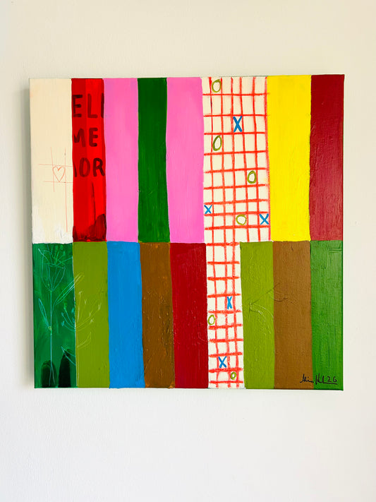 Original Acrylgemälde Game – abstrakt & farbenfroh, 50x50 cm – Alina Hahn, Studio Hahn – Ansicht 2