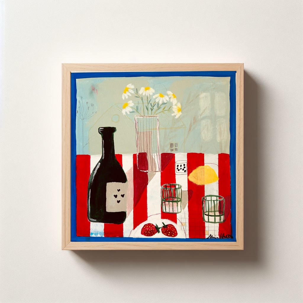 Alina Hahn - original abstraktes Acryl Gemälde Evening with friends