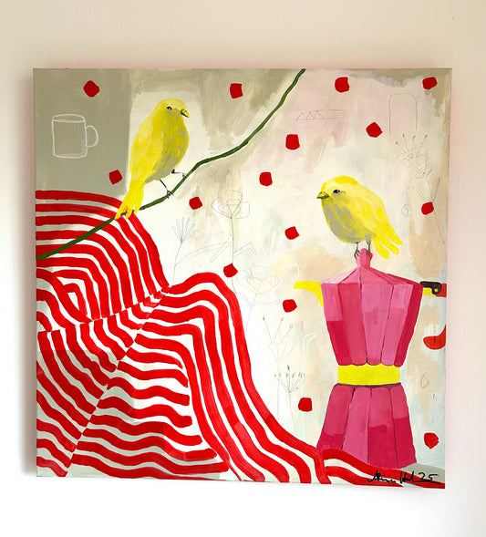 Alina Hahn - Large Original Abstract Oil/Acrylic Together in Spring