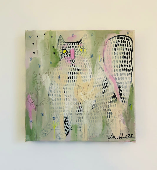 Alina Hahn - Original abstract oil/acrylic painting Last Summer
