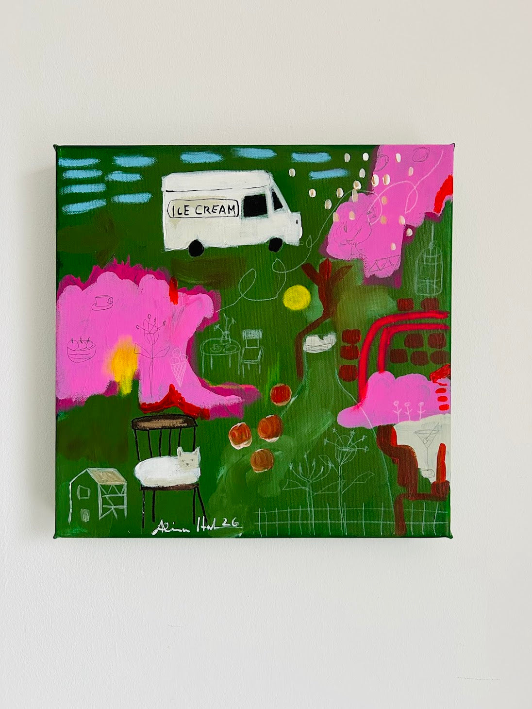 Alina Hahn - original Acrylgemälde auf Leinwand Holiday