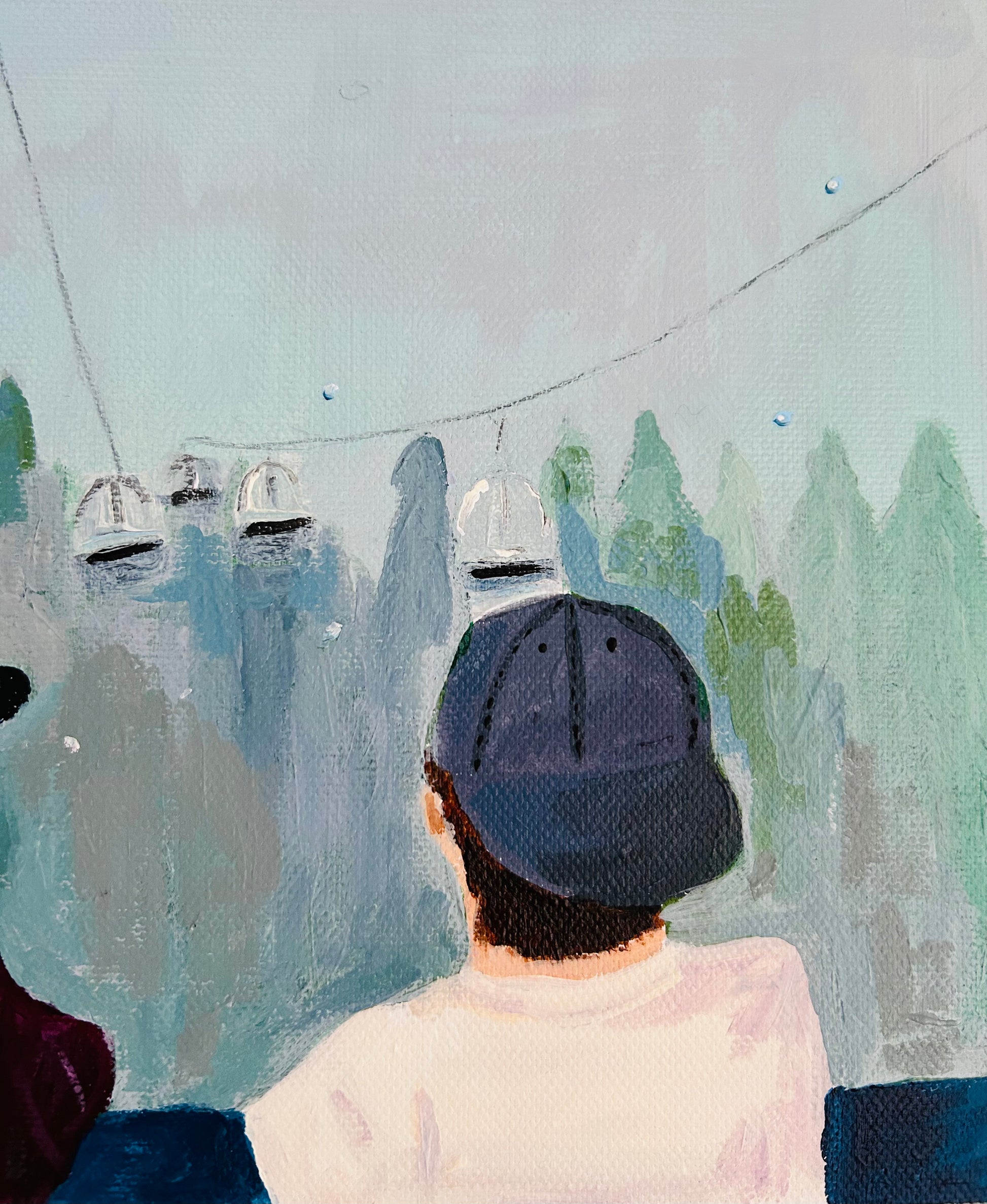 Original Acrylgemälde Adventure – Landschaft & Berge, 30x30 cm – Alina Hahn, Studio Hahn – Ansicht 3