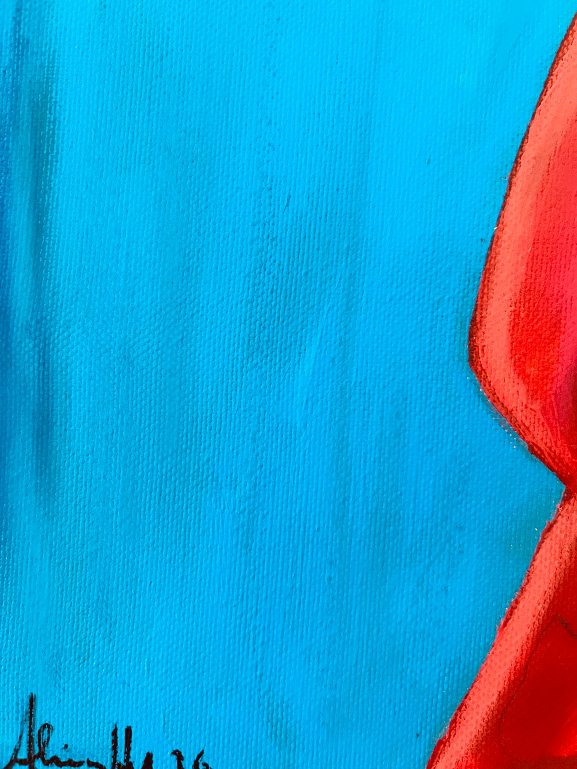 Original Acrylgemälde Shopping – naive Kunst, 23,5x18 cm – Alina Hahn, Studio Hahn – Ansicht 3