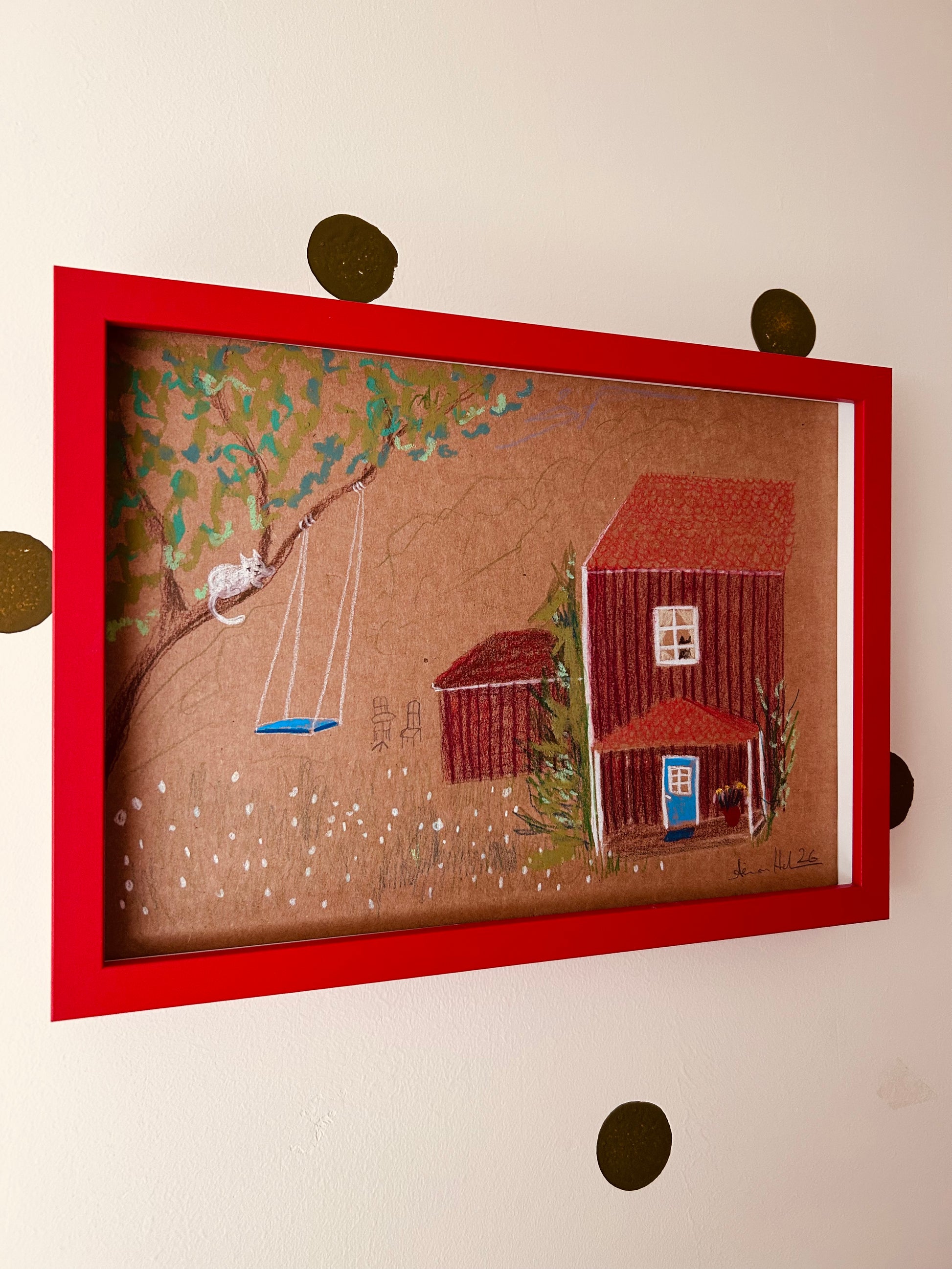 Original Illustration & Zeichnung Let it Dangle – abstrakt – Alina Hahn, Studio Hahn – Ansicht 2
