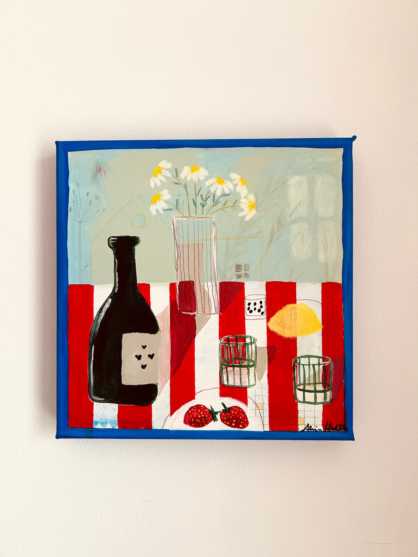 Alina Hahn - original abstraktes Acryl Gemälde Evening with friends