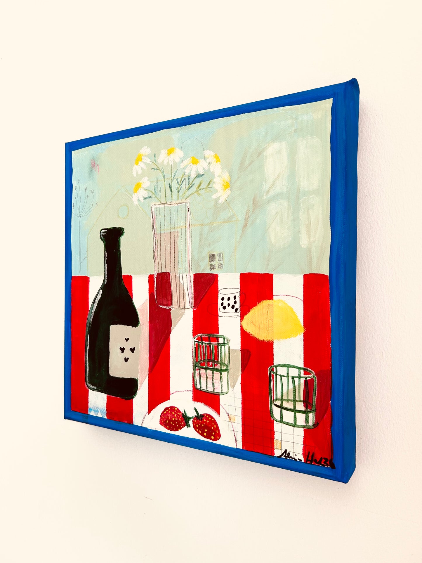 Alina Hahn - original abstraktes Acryl Gemälde Evening with friends