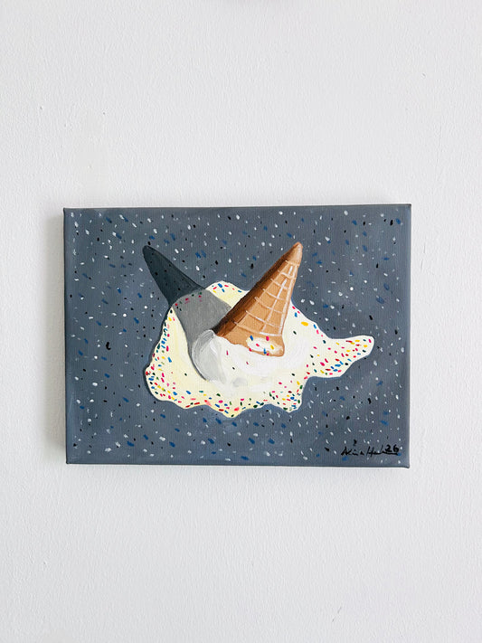 Original Acrylgemälde Oh No – abstrakt, 23,5x18 cm – Alina Hahn, Studio Hahn