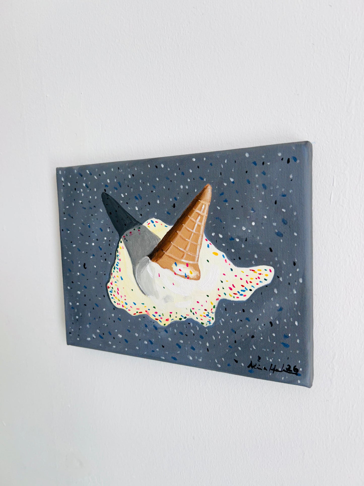 Original Acrylgemälde Oh No – abstrakt, 23,5x18 cm – Alina Hahn, Studio Hahn – Ansicht 2
