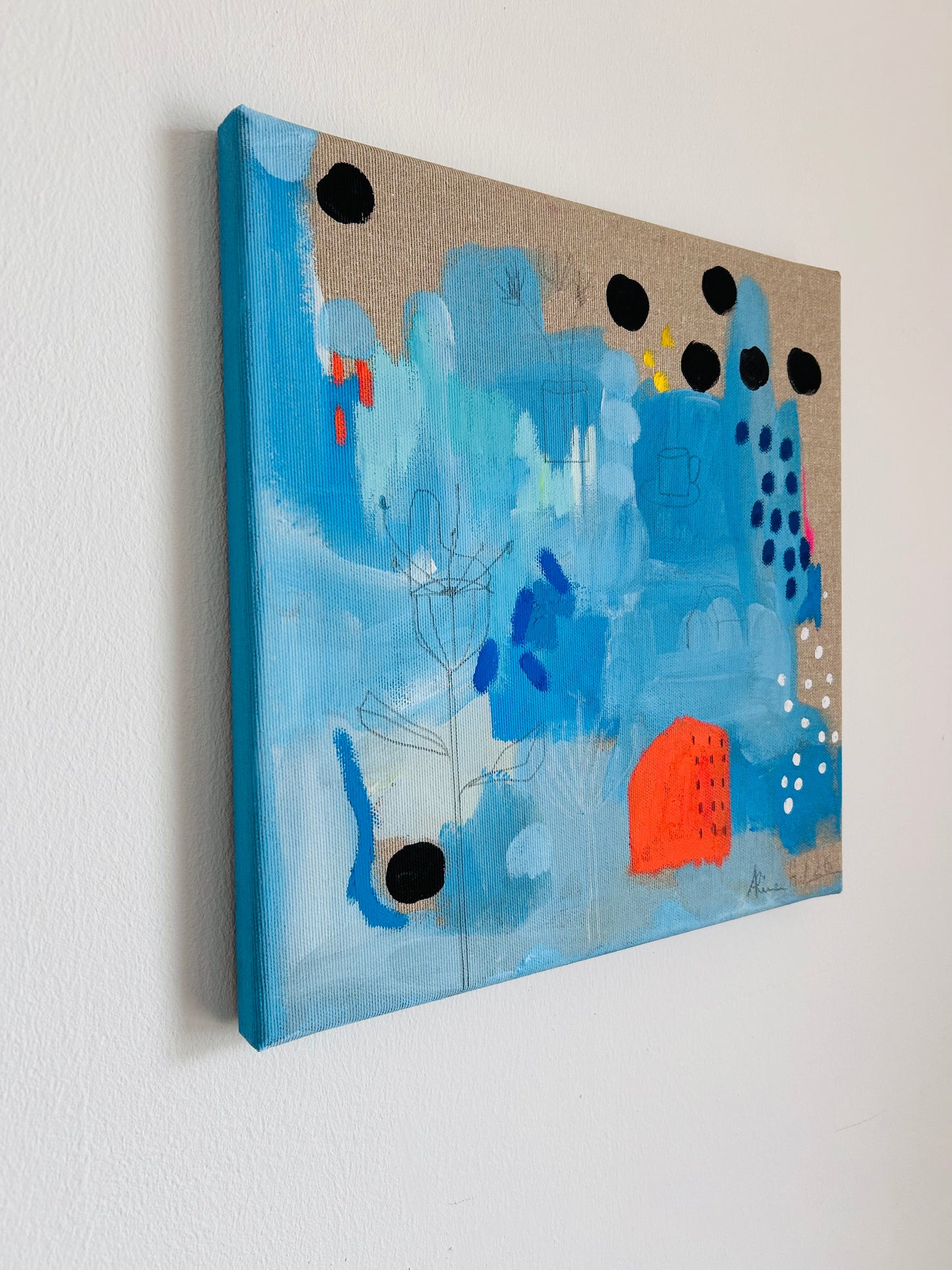 Blue – Original Acrylgemälde 30x30 cm | Alina Hahn