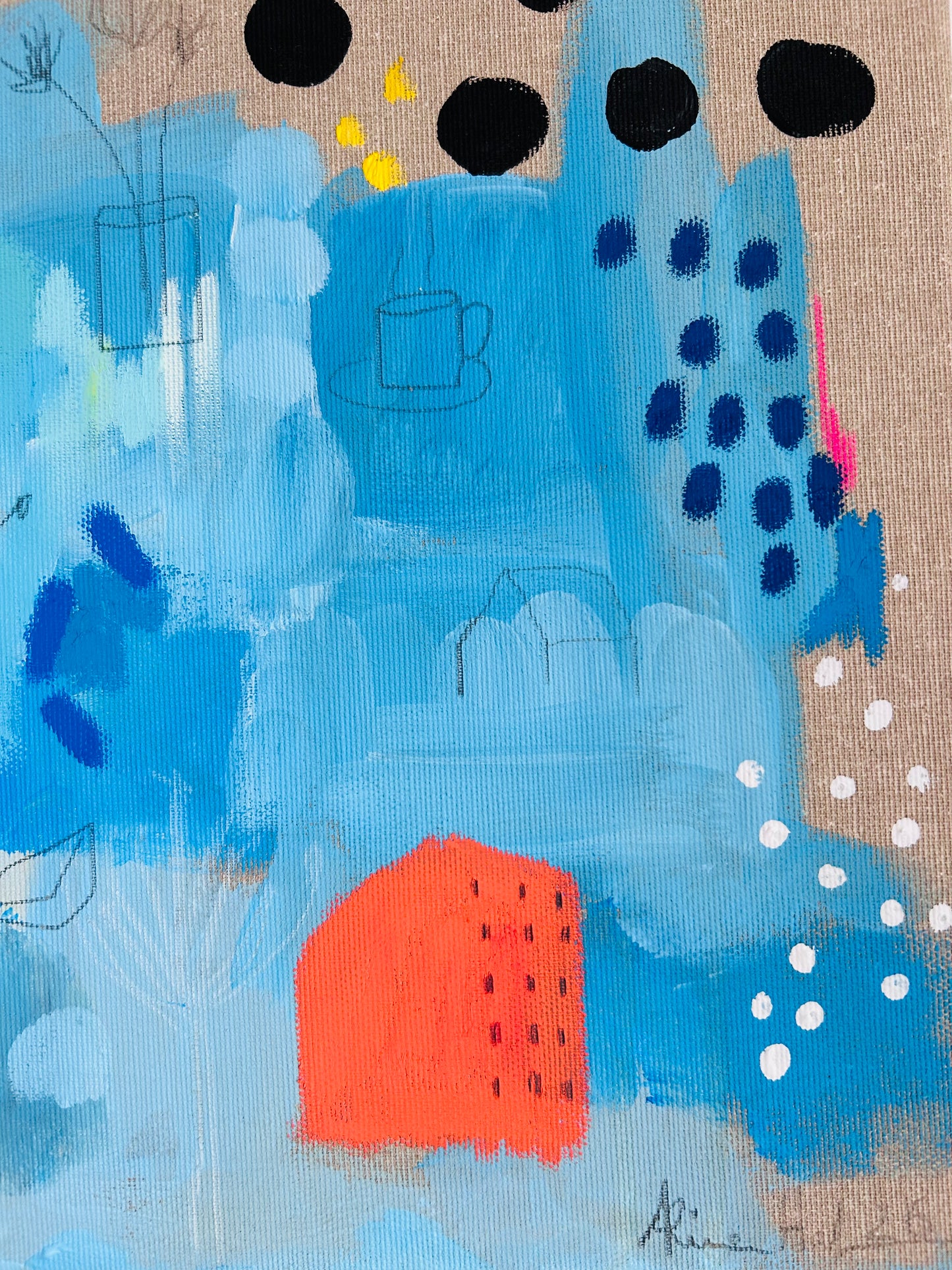 Blue – Original Acrylgemälde 30x30 cm | Alina Hahn