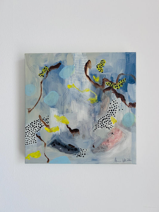 Abstraktes Acrylgemälde mit Punkten Portal 3 – Studio Hahn